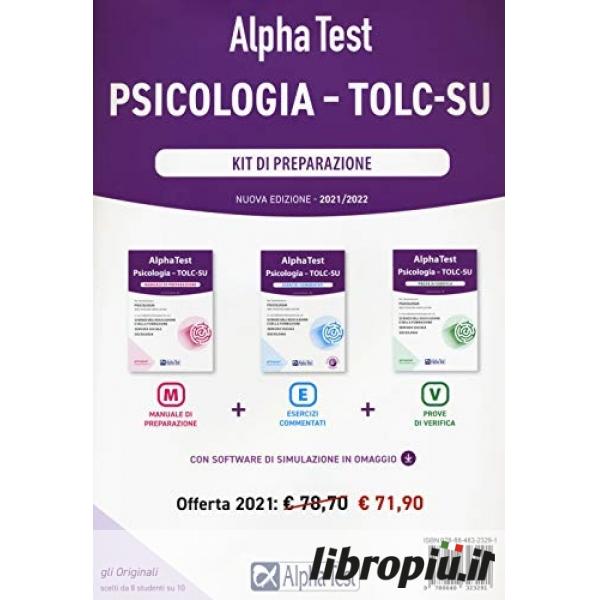 Libropiù.it  Alpha Test. Psicologia. TOLC-SU. Kit di preparazione