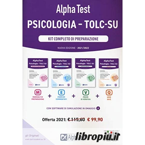 Libropiù.it  Alpha Test. Psicologia. TOLC-SU. Kit completo di preparazione